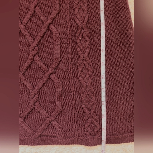 Burgundy Knit Sweater Mini Dress - Picture 7 of 10